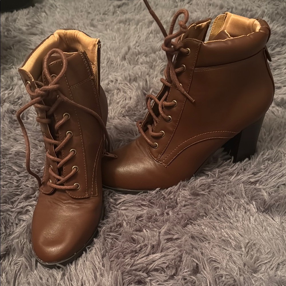 Brown Leather Ankle Boots